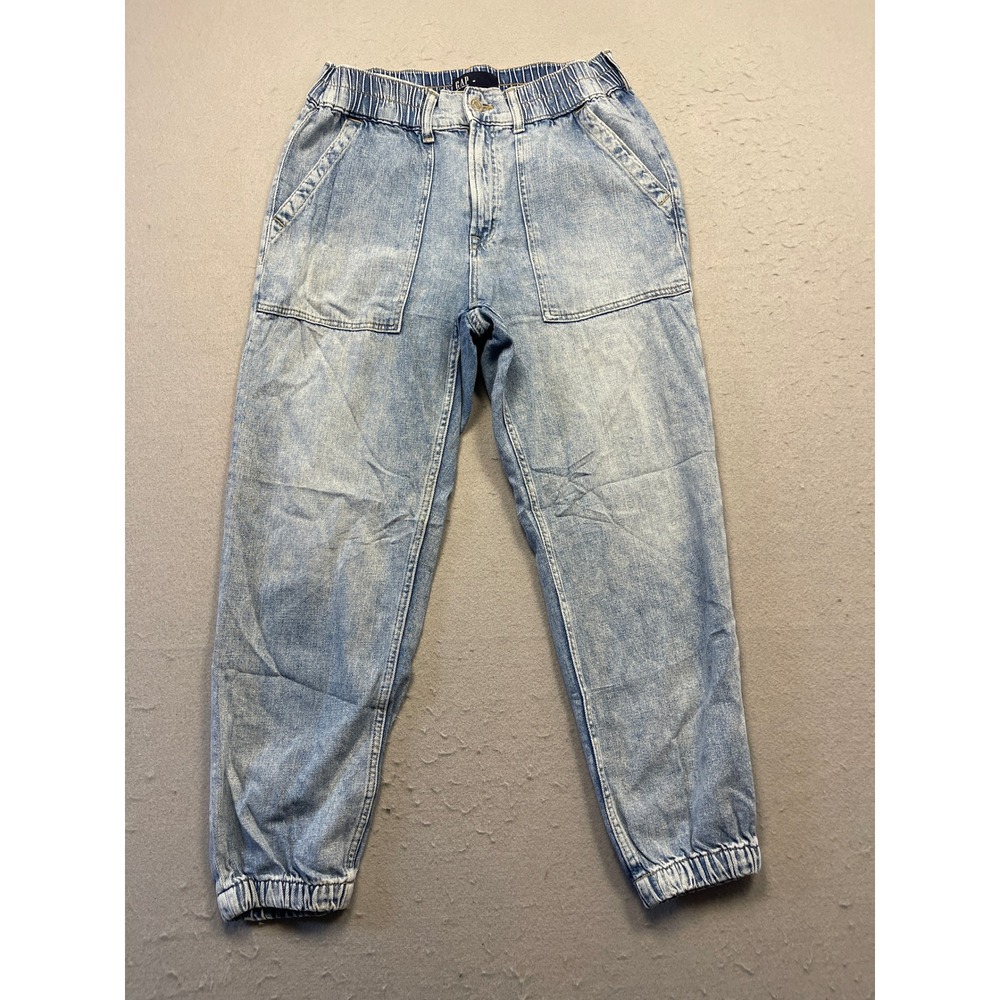 GAP Jogger Pants Denim Light Wash Blue Medium W30 Womens